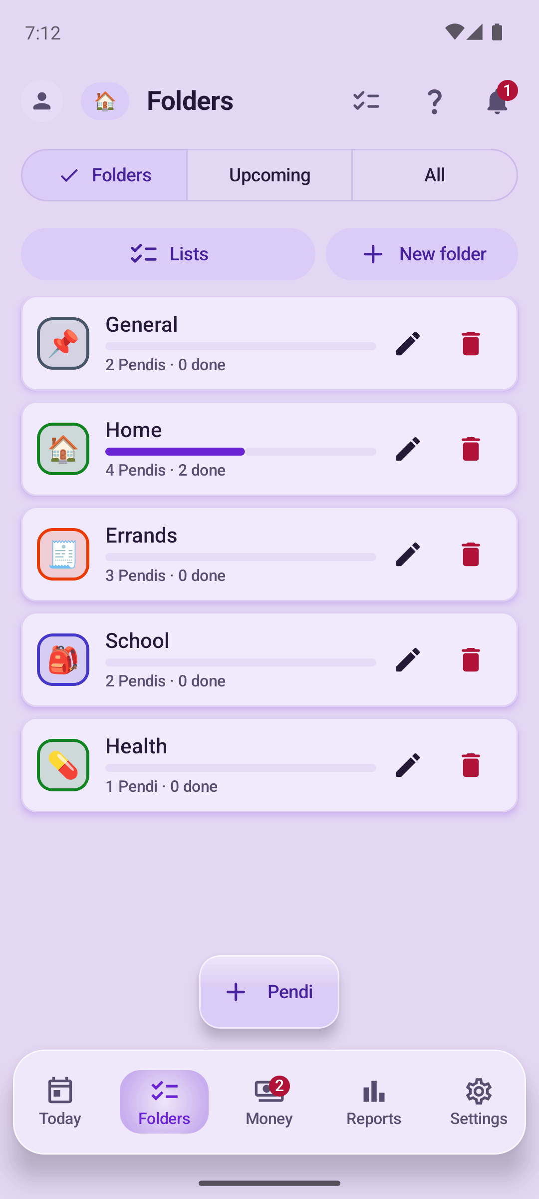 Folders of Pendis in Pendi